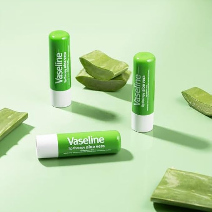 Vaseline LIP THERAPY CARE ALOE FRESH, FAST-ACTING NOURISHMENT, IDEAL FOR CHAPPED, DRY, CRACKED, OR DAMAGED LIPS, LIP BALM, 4-PACK, 0.16 OZ EACH - Image 4